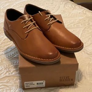 Men’s Steve Madden Harpoon Shoe Tan Leather Size 10.5